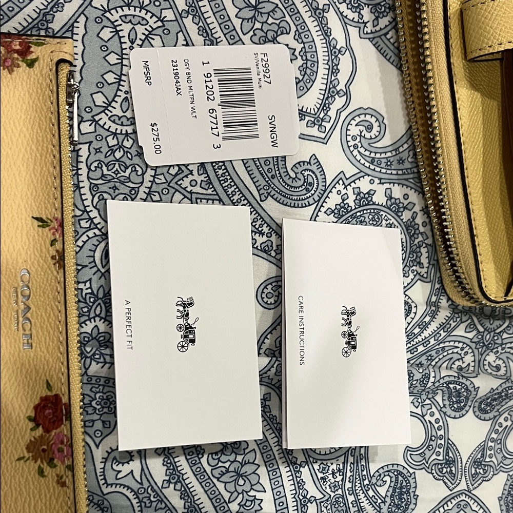 Coach Pale Yellow Women's Wallet - Picture 4 of 9